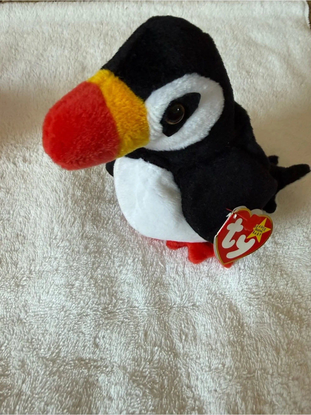 3 Ty  beanie babies bundle birds waddle, pinky and puffer w tags MWMT